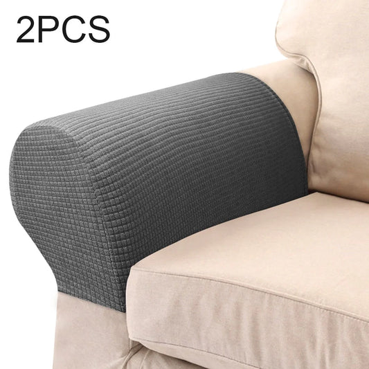 Sofa Armrest Covers Stretch Arm Covers for Chairs Anti-Slip Couch Armrest Covers with Sticker Furniture Protector for Couch Chair Recliner